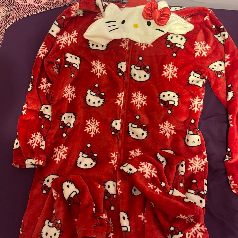 Hello Kitty Red Onesie Pajamas